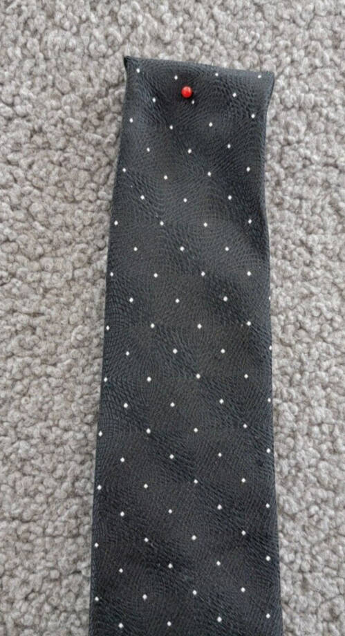 Michael Kors Silk Blend Petru Dot-Pattern Tie Men's One Size Black Adjustable~