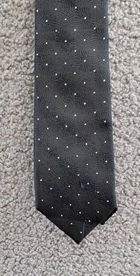Michael Kors Silk Blend Petru Dot-Pattern Tie Men's One Size Black Adjustable~