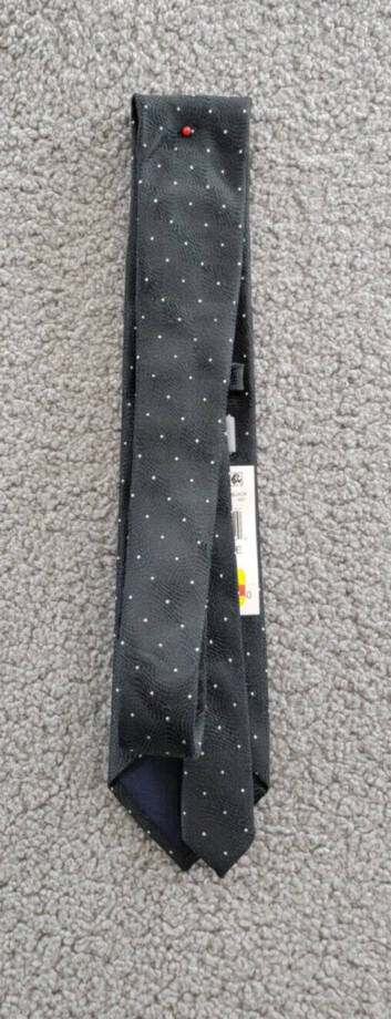 Michael Kors Silk Blend Petru Dot-Pattern Tie Men's One Size Black Adjustable~
