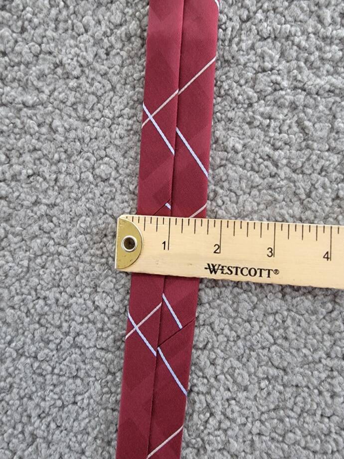 Michael Kors Silk Blend York Classic Grid Tie Men's One Size Burgundy Adjustable