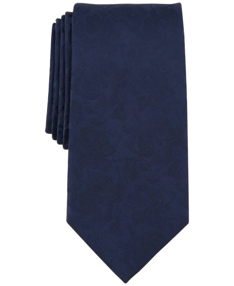 Michael Kors Silk Blend Carman Classic Floral Tie Mens One Size Navy Adjustable~