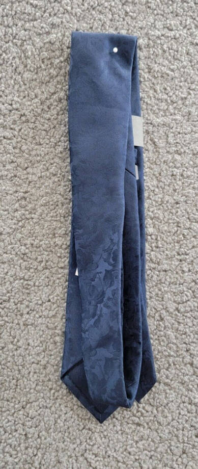 Michael Kors Silk Blend Carman Classic Floral Tie Mens One Size Navy Adjustable~
