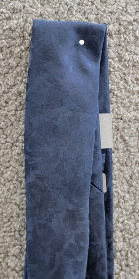 Michael Kors Silk Blend Carman Classic Floral Tie Mens One Size Navy Adjustable~