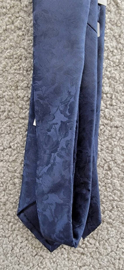 Michael Kors Silk Blend Carman Classic Floral Tie Mens One Size Navy Adjustable~