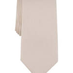 Michael Kors Bronson Solid Tie Men's One Size Champagne Classic Design Pointed