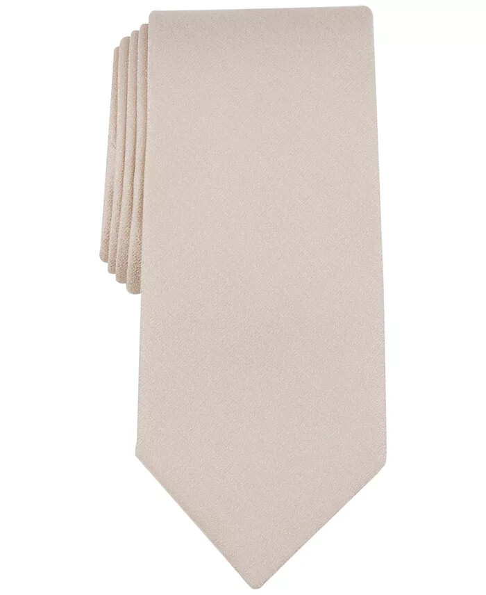 Michael Kors Bronson Solid Tie Men's One Size Champagne Classic Design Pointed