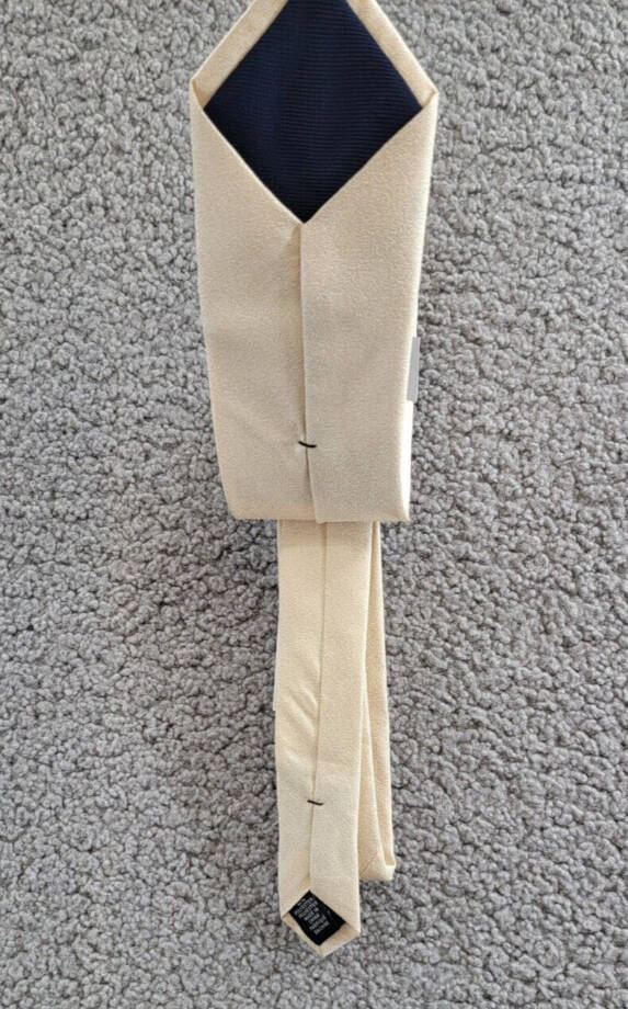 Michael Kors Bronson Solid Tie Men's One Size Champagne Classic Design Pointed
