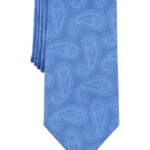 Michael Kors Silk Blend Adkins Paisley Tie Men's One Size Blue Adjustable~