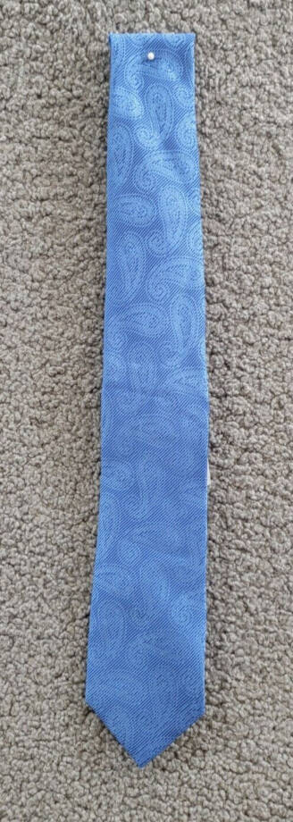 Michael Kors Silk Blend Adkins Paisley Tie Men's One Size Blue Adjustable~