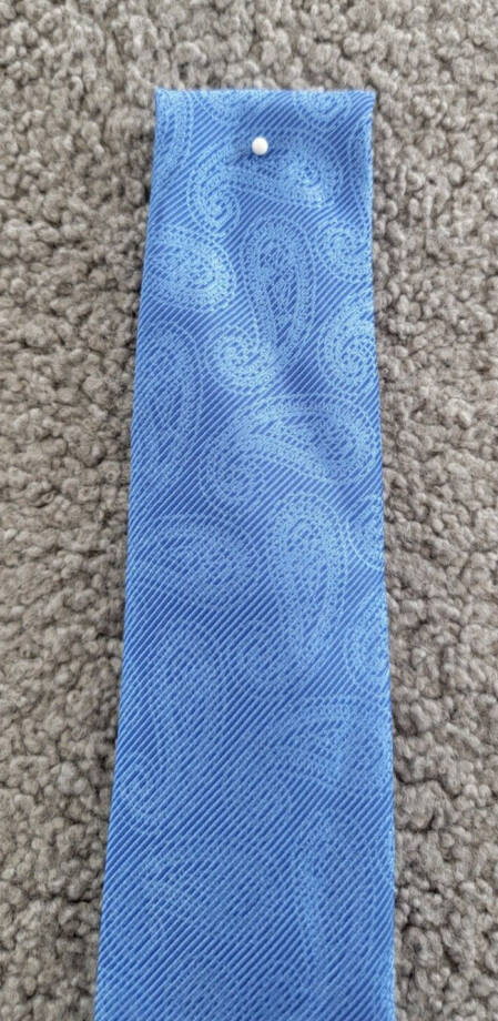 Michael Kors Silk Blend Adkins Paisley Tie Men's One Size Blue Adjustable~