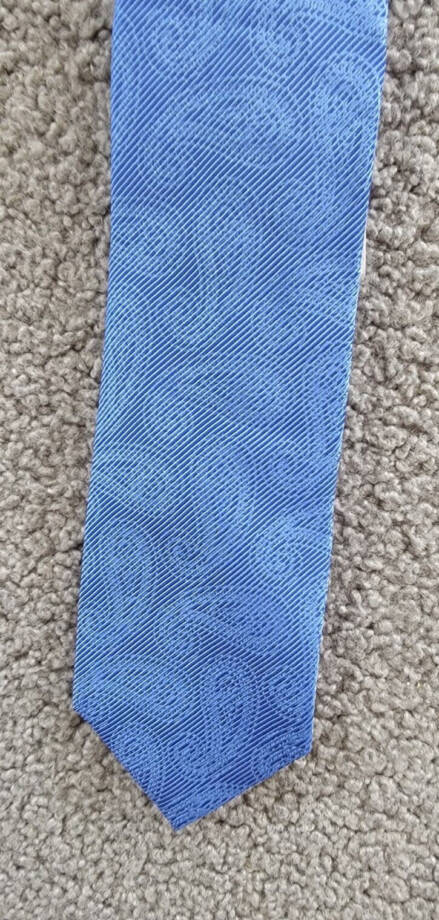 Michael Kors Silk Blend Adkins Paisley Tie Men's One Size Blue Adjustable~