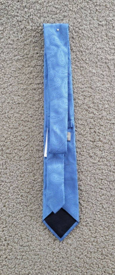 Michael Kors Silk Blend Adkins Paisley Tie Men's One Size Blue Adjustable~