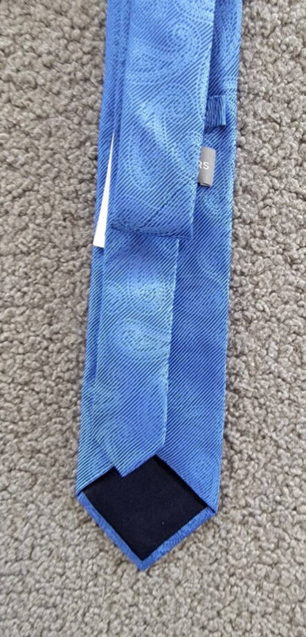 Michael Kors Silk Blend Adkins Paisley Tie Men's One Size Blue Adjustable~