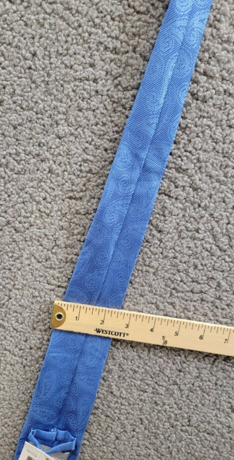 Michael Kors Silk Blend Adkins Paisley Tie Men's One Size Blue Adjustable~