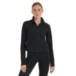 Champion Soft Touch Cardio Jacket Women's L Black Full Zip Stand Collar L/S