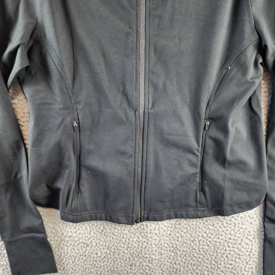 Champion Soft Touch Cardio Jacket Women's L Black Full Zip Stand Collar L/S