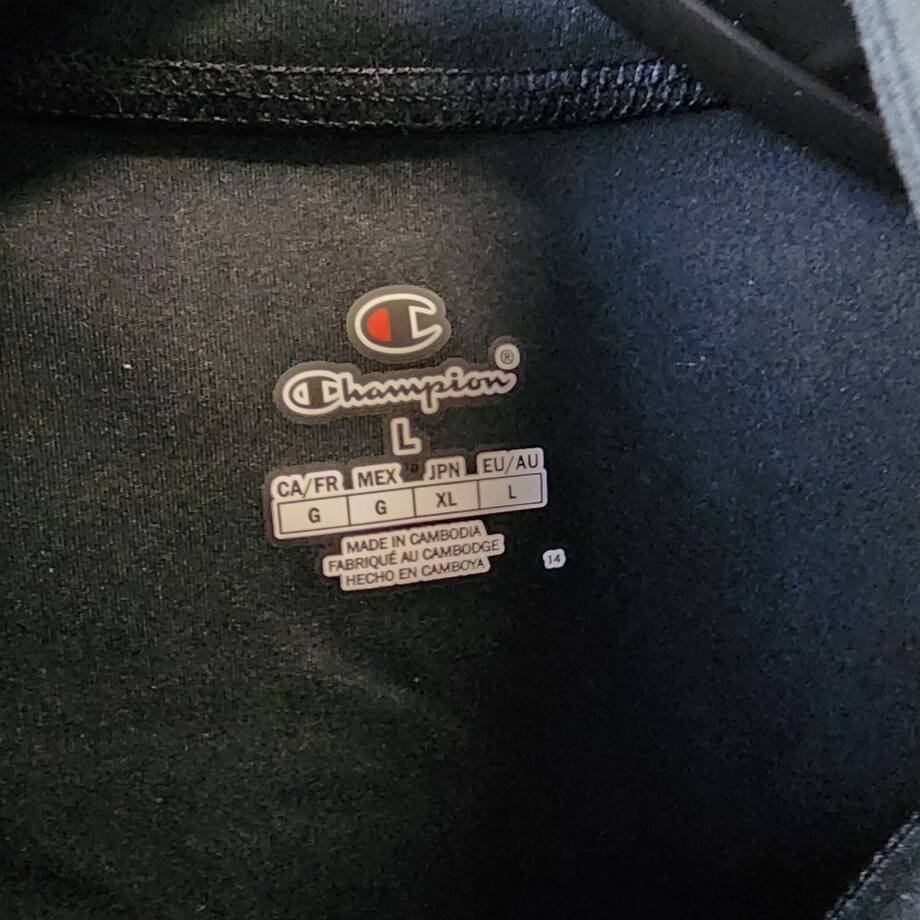 Champion Soft Touch Cardio Jacket Women's L Black Full Zip Stand Collar L/S