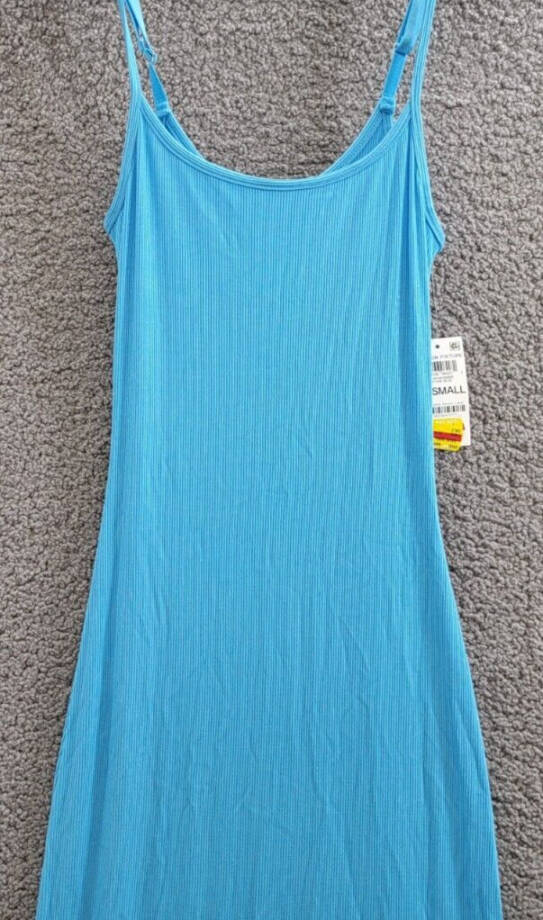 I.N.C. International Concepts Sparkle Knit Nightgown Women XS Cyan Blue Pullover