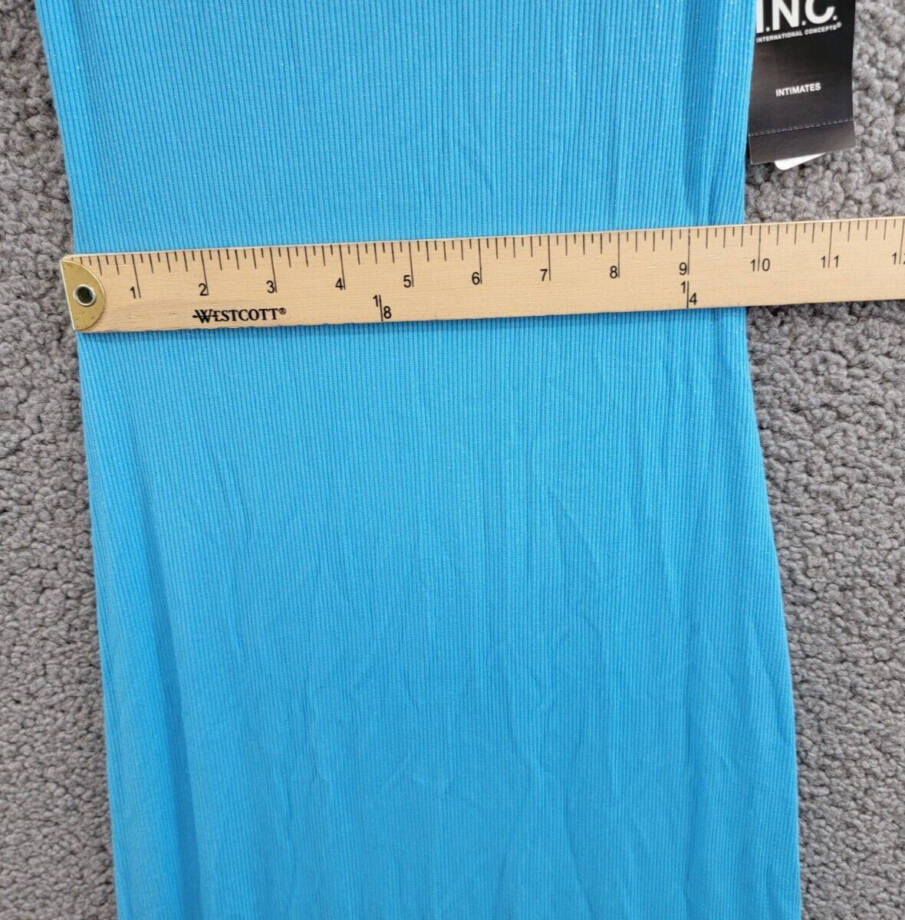 I.N.C. International Concepts Sparkle Knit Nightgown Women XS Cyan Blue Pullover
