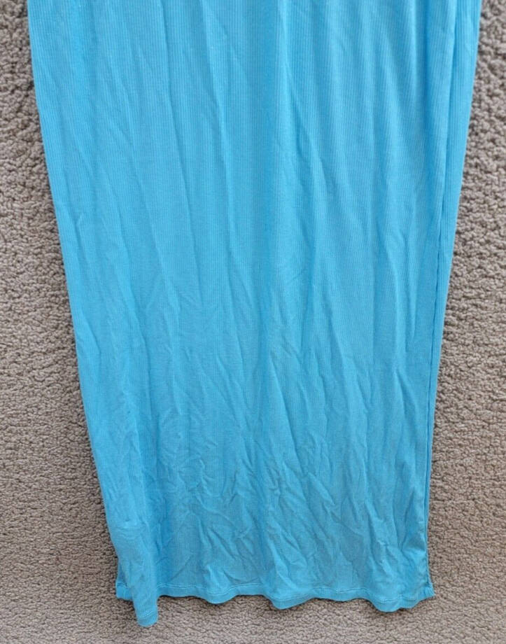 I.N.C. International Concepts Sparkle Knit Nightgown Women XS Cyan Blue Pullover
