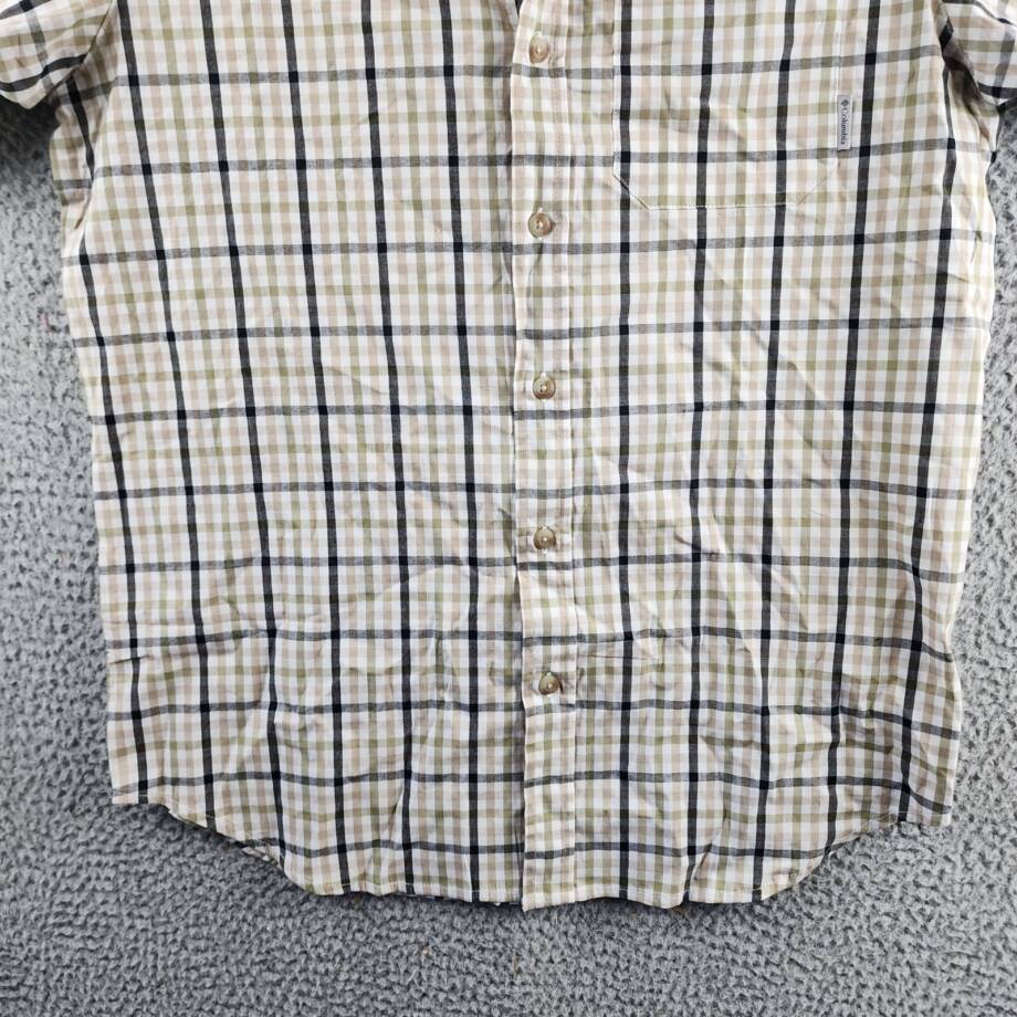 Columbia Rapid Rivers Short Sleeve Shirt Men's S Ancient Fossil Button Closure