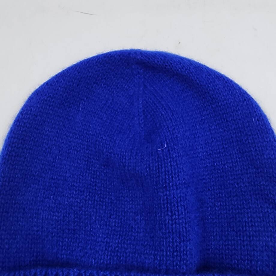 Charter Club Cashmere Ribbed Cuff Beanie Women's One Size Bright Blue Stretch