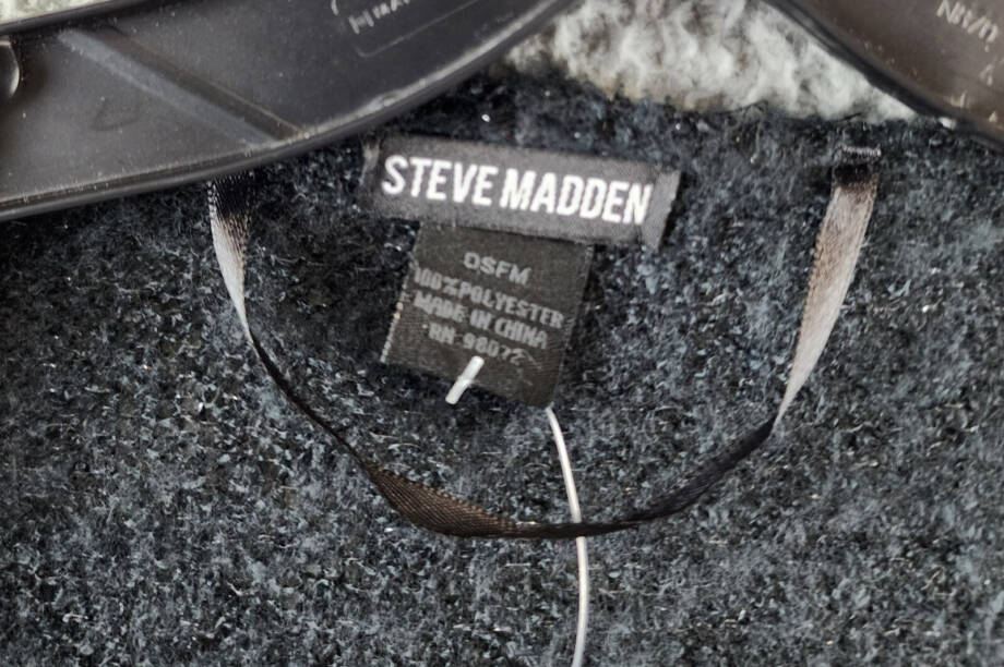 Steve Madden Open Front Solid Boucle Lurex Cape Sweater Women's One Size Black