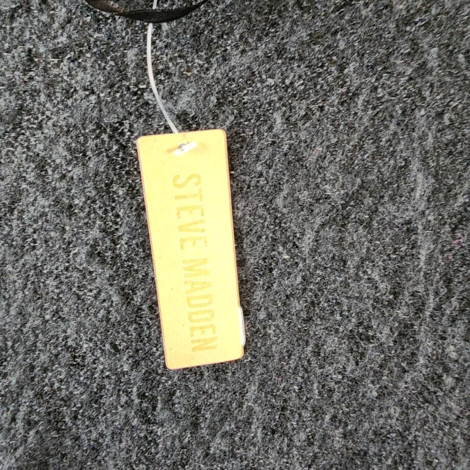 Steve Madden Open Front Solid Boucle Lurex Cape Sweater Women's One Size Black