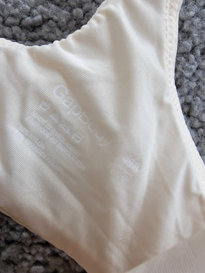 Gap GapBody Everyday Essentials T-Shirt Bra Women's 34A Pale Warm Pink Back Hook