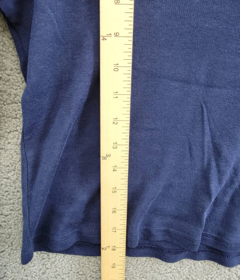 Polo Ralph Lauren Ruffled Cotton-Modal Long-Sleeve Top Big Girls L(12-14) Navy