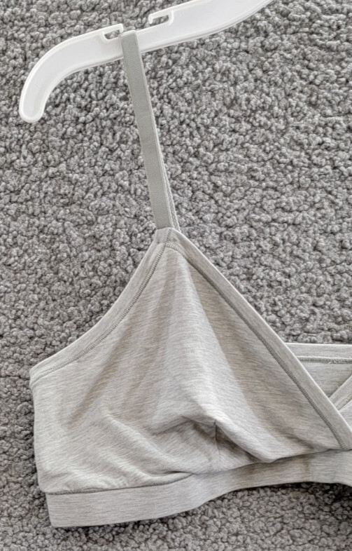 GAP GapBody Breathe Full Coverage Bralette Womens XL Heather Grey Pullover Style