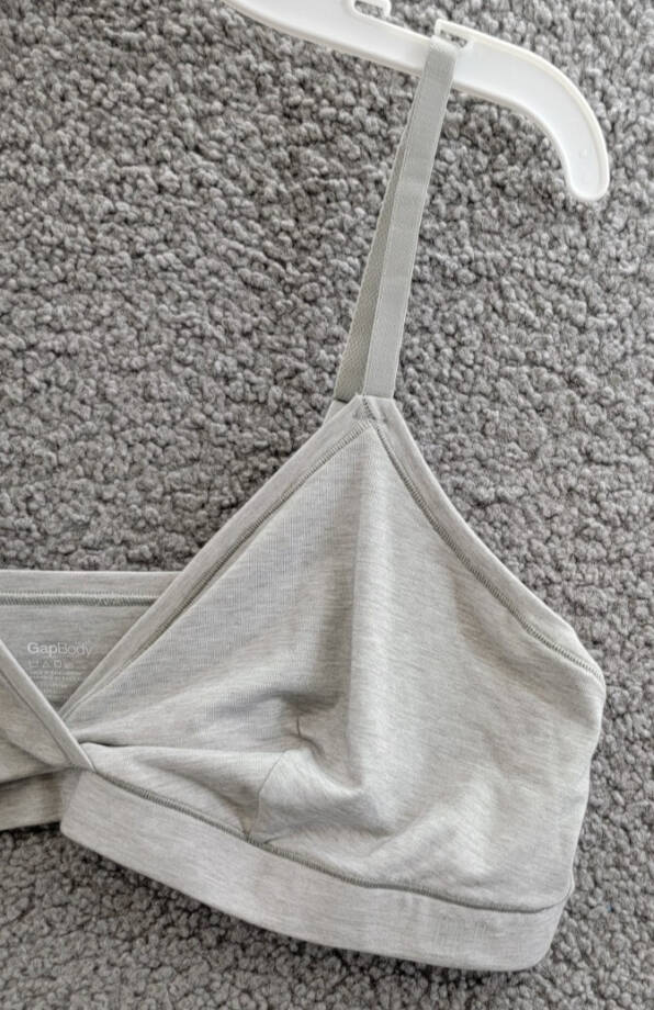 GAP GapBody Breathe Full Coverage Bralette Womens XL Heather Grey Pullover Style
