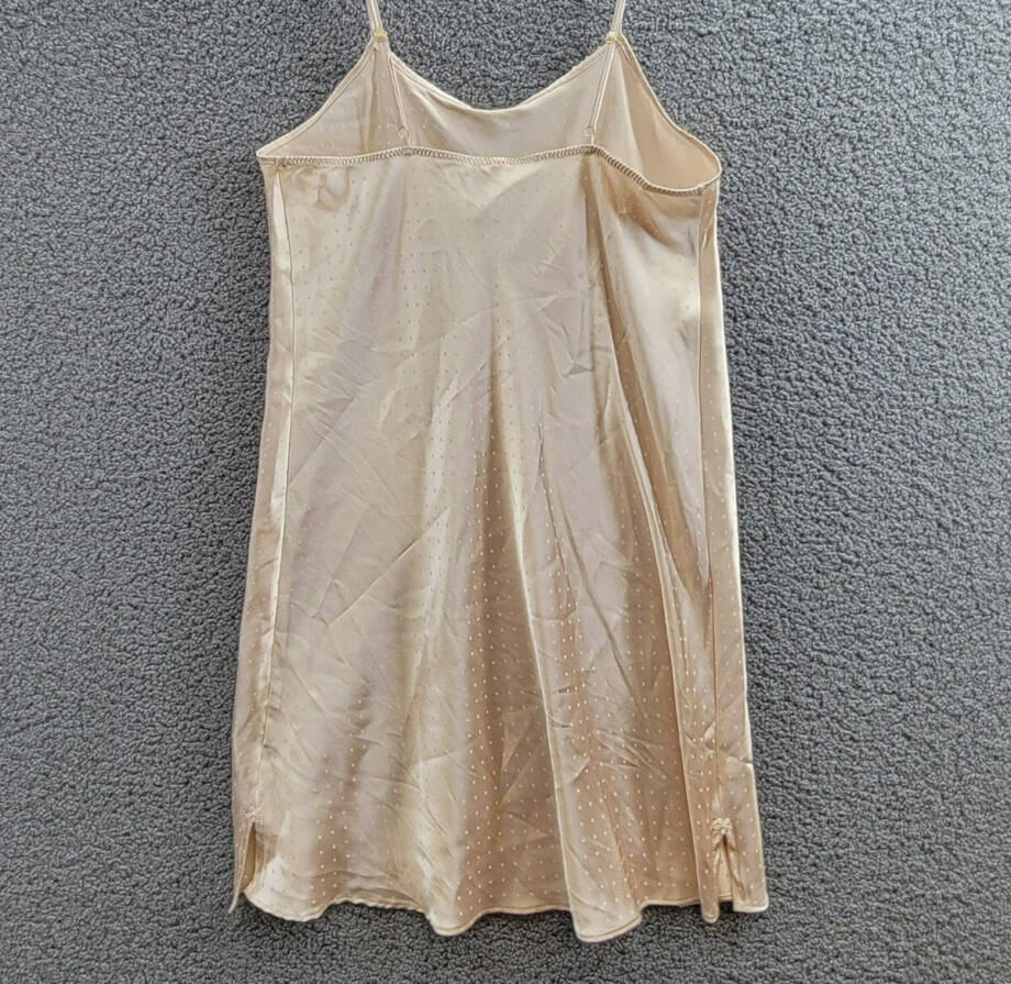 Flora by Flora Nikrooz Paige Jacquard Dot Satin Chemise Women's S Champagne