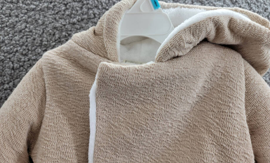 First Impressions Sweater-Knit Faux-Sherpa Hooded Jacket Baby Unisex 3-6M Hummus