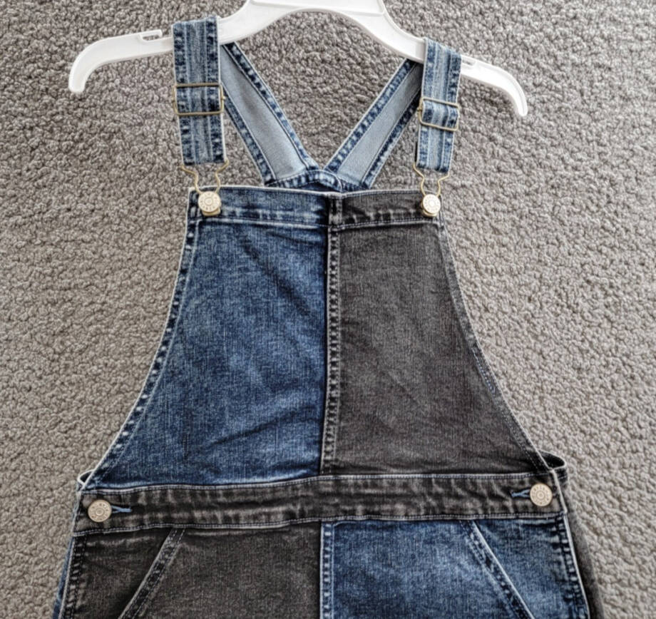 Epic Threads Twist Denim Skirtall Girls' 14 Indigo Black Wash Square Neck Button