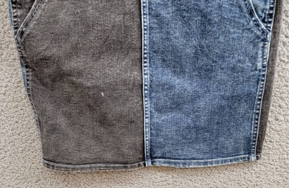 Epic Threads Twist Denim Skirtall Girls' 14 Indigo Black Wash Square Neck Button