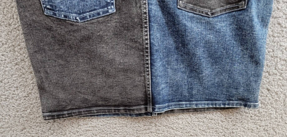 Epic Threads Twist Denim Skirtall Girls' 14 Indigo Black Wash Square Neck Button