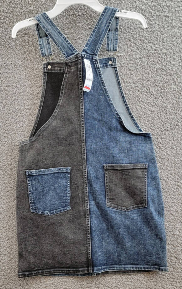 Epic Threads Twist Denim Skirtall Girls' 14 Indigo Black Wash Square Neck Button