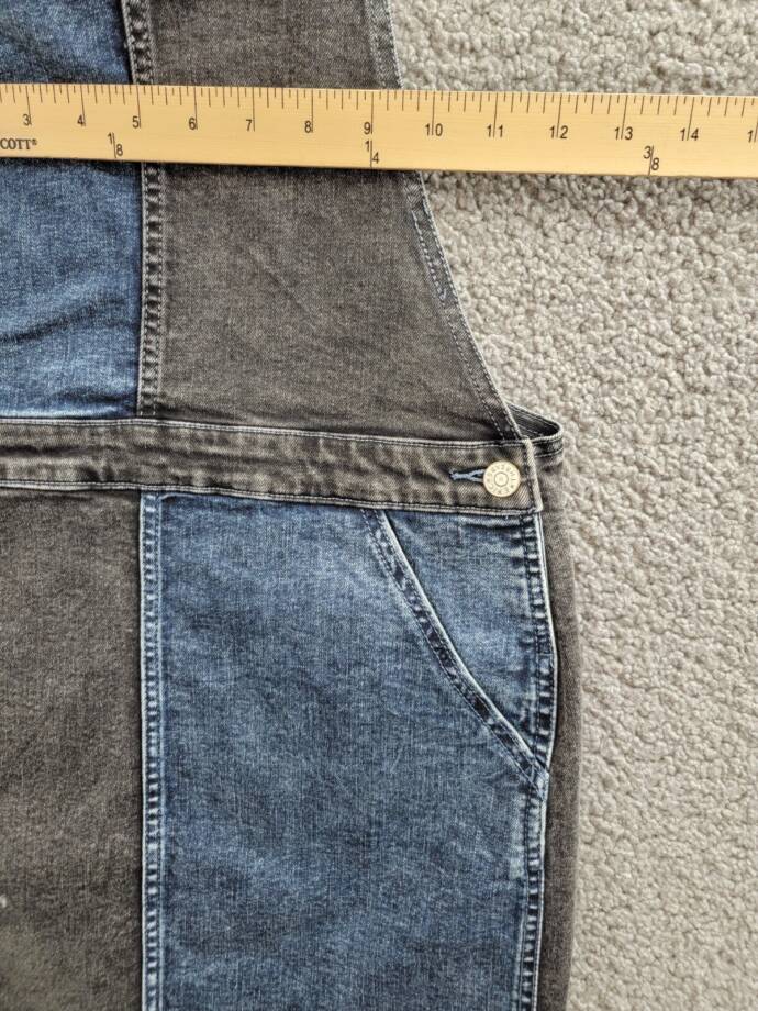 Epic Threads Twist Denim Skirtall Girls' 14 Indigo Black Wash Square Neck Button