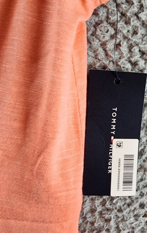 Tommy Hilfiger Embroidered-Logo Dress Girls M(8-10) Peach Dusk Crewneck Pullover