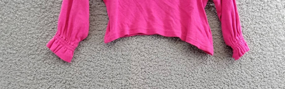 Polo Ralph Lauren Ruffle Long-Sleeve Top Girls' 2 College Pink Crewneck Pullover