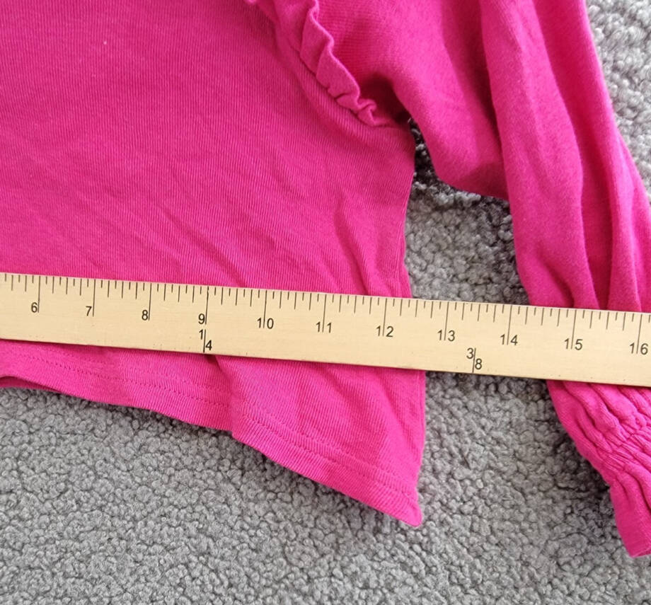 Polo Ralph Lauren Ruffle Long-Sleeve Top Girls' 2 College Pink Crewneck Pullover