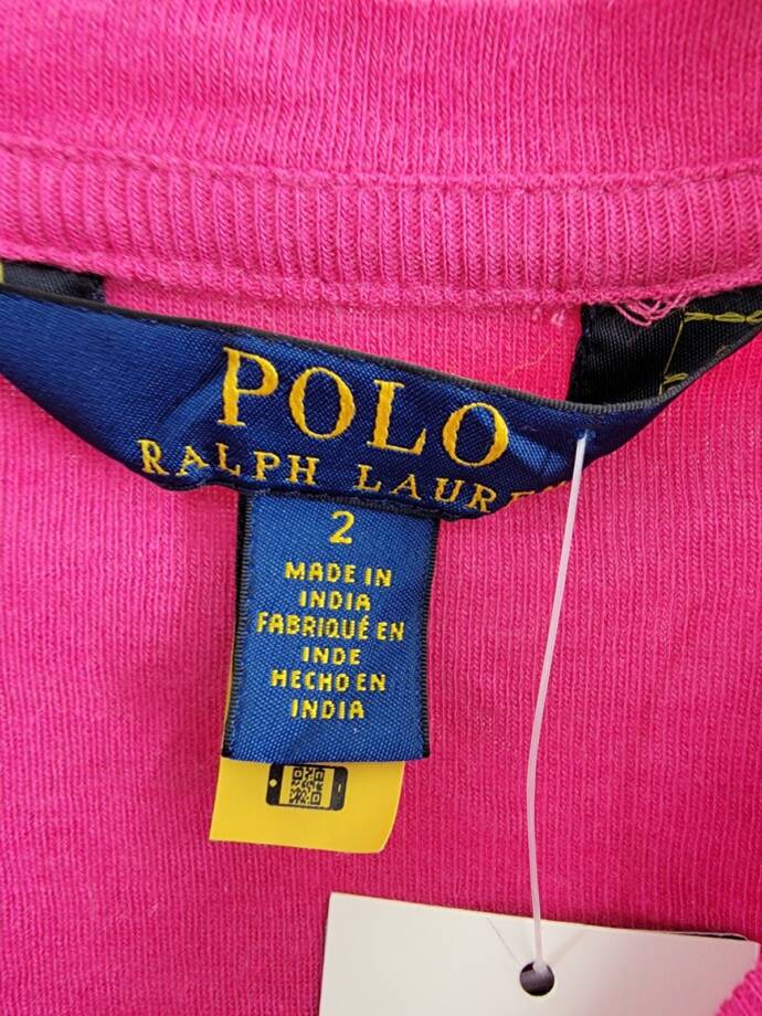 Polo Ralph Lauren Ruffle Long-Sleeve Top Girls' 2 College Pink Crewneck Pullover