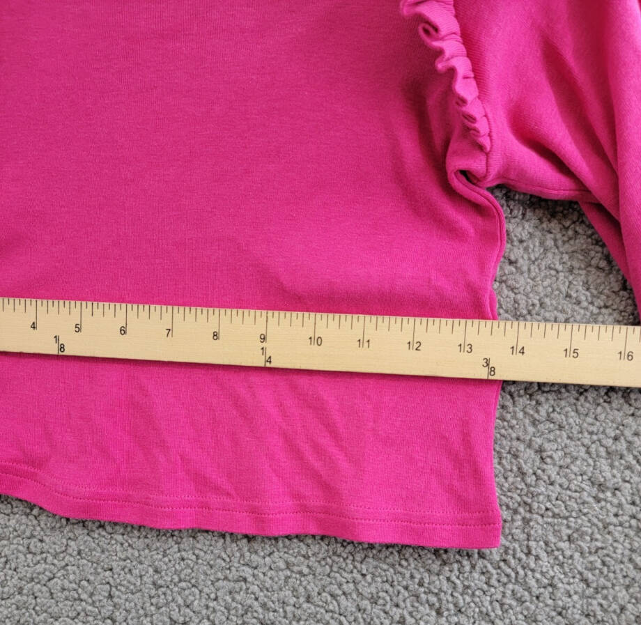 Polo Ralph Lauren Ruffle Long-Sleeve Top Girls 6X College Pink Crewneck Pullover