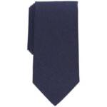 Perry Ellis Classic Design Shroyer Solid Tie Men's One Size Navy Pointed Style