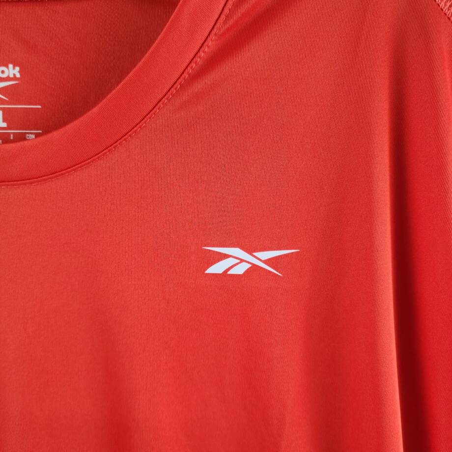 Reebok Short Sleeve Crewneck Training Tech T-Shirt Men's 2XL Red Logo Pullover