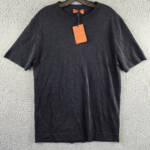 Missoni Sparkle Short Sleeve T-Shirt Men's 48 Black Solid Crew Neck Pullover
