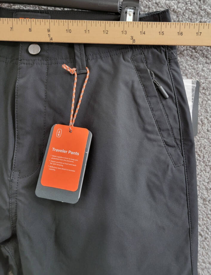 BASS OUTDOOR Straight-Fit Traveler Tech Pants Men's 28 Caviar Zip/Button Closure