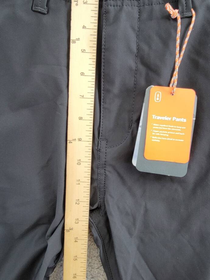 BASS OUTDOOR Straight-Fit Traveler Tech Pants Men's 28 Caviar Zip/Button Closure