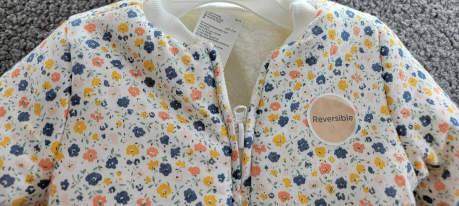 First Impressions Reversible Faux-Sherpa Jacket Baby Girls 12Mos Multi Full Zip